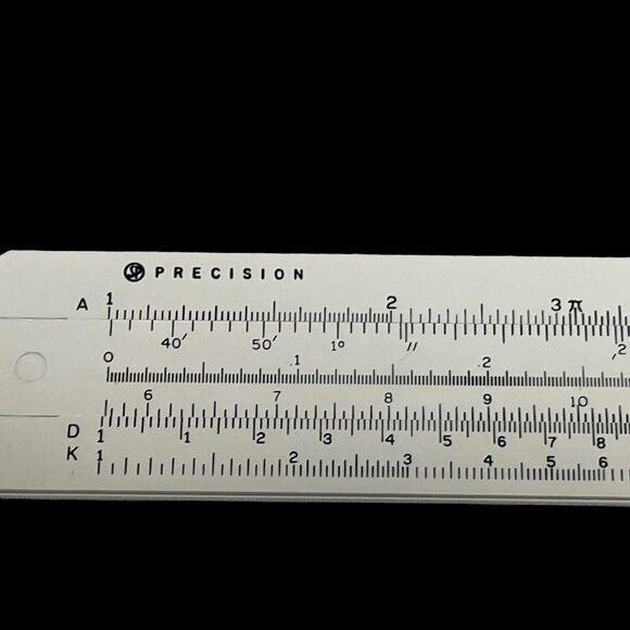 Vintage Sterling Plastics Slide Rule 10 In 584 Plastic Case Paperwork USA Made - Picture 12 of 13